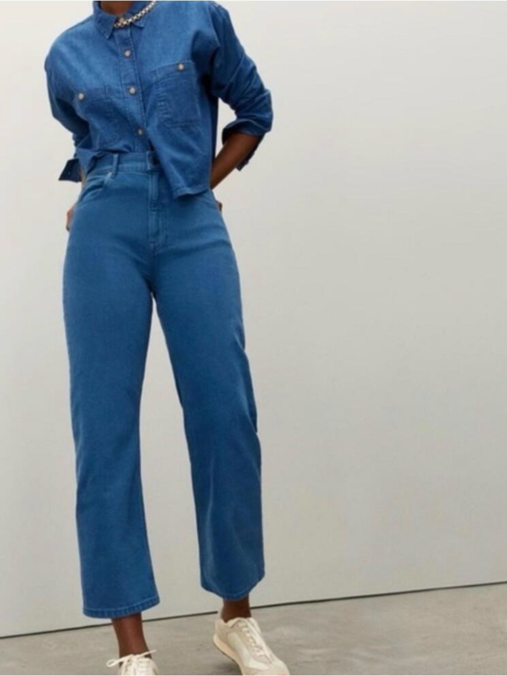 Everlane "The Way High" Jean — Retro Blue Straight Leg